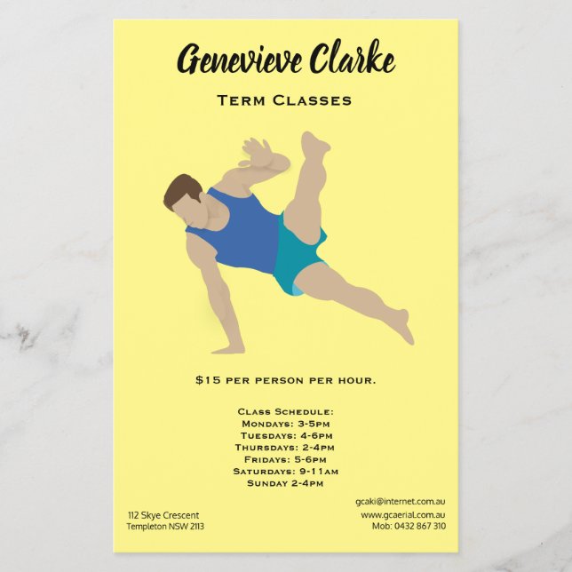 Male Gymnast Flyer (Front)