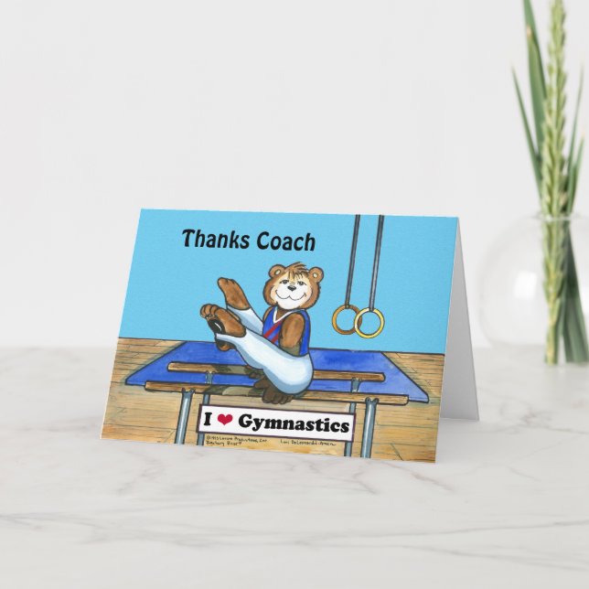 Male Gymnast Greeting Card (Front)