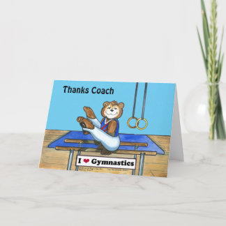 Male Gymnast Greeting Card for Coach