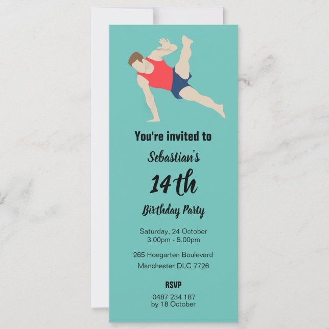 Male Gymnast Invitation (Front)