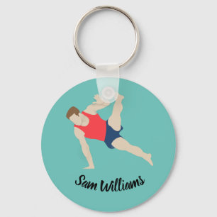 Male Gymnast Keychain
