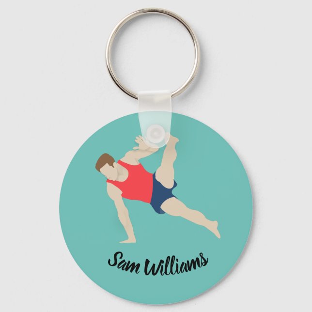Male Gymnast Keychain (Front)