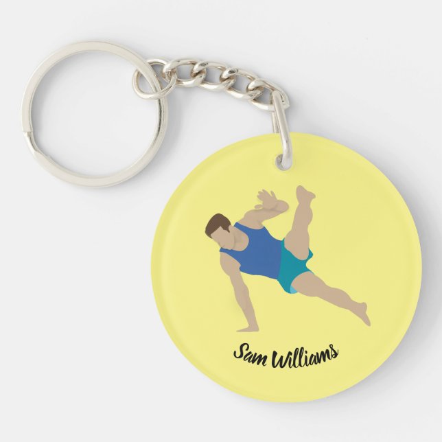 Male Gymnast Keychain (Front)