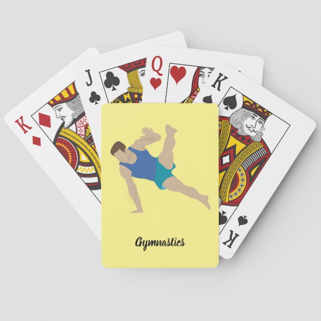 Male Gymnast Playing Cards (Back)
