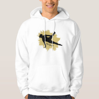 Male Gymnast Silhouette Art - American Flag  Hoodie