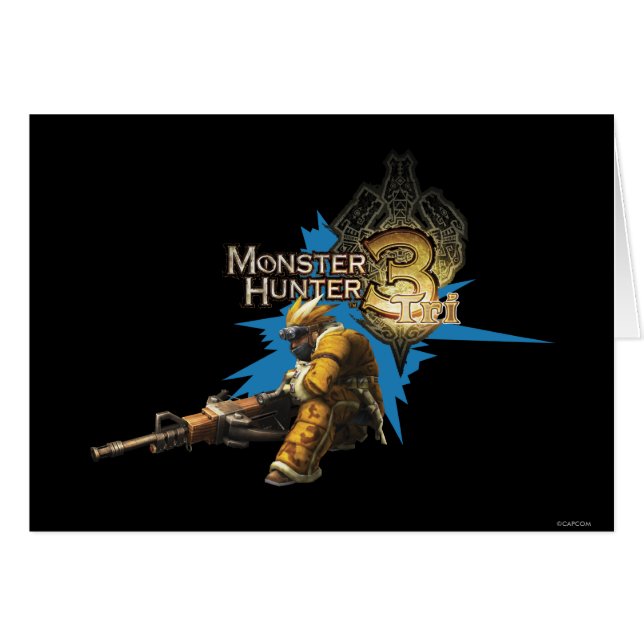 Male Hunter with Bowgun, Heavy Gunner with Ludroth (Front Horizontal)