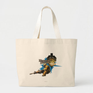 Male Hunter with Bowgun, Heavy Gunner with Ludroth Large Tote Bag