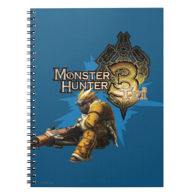 Male Hunter with Bowgun, Heavy Gunner with Ludroth Notebook (Front)