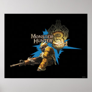 Male Hunter with Bowgun, Heavy Gunner with Ludroth Poster