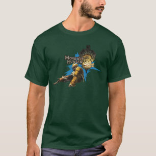 Male Hunter with Bowgun, Heavy Gunner with Ludroth T-Shirt