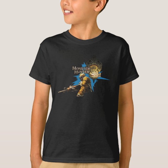 Male Hunter with Bowgun, Heavy Gunner with Ludroth T-Shirt (Front)
