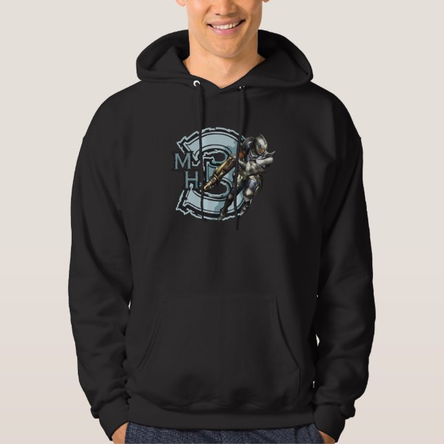 Male Hunter with Bowgun, Steel Armour Hoodie (Front)