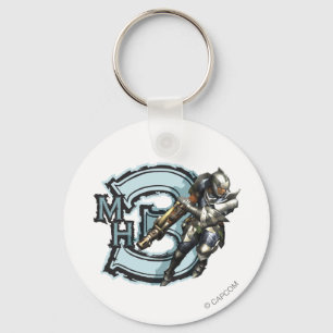Male Hunter with Bowgun, Steel Armour Keychain
