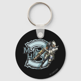 Male Hunter with Bowgun, Steel Armour Keychain