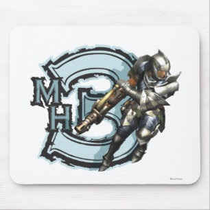 Male Hunter with Bowgun, Steel Armour Mouse Pad