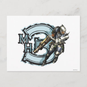 Male Hunter with Bowgun, Steel Armour Postcard