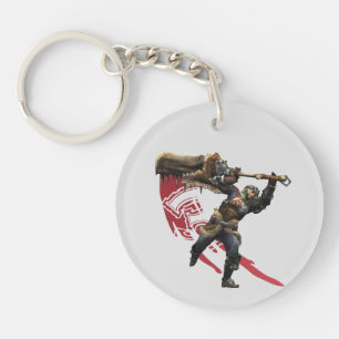 Male Hunter with great sword & hunter's armour 2 Keychain