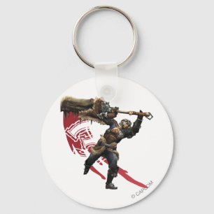 Male Hunter with great sword & hunter's armour Keychain