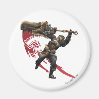 Male Hunter with great sword & hunter's armour Magnet