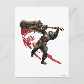 Male Hunter with great sword & hunter's armour Postcard