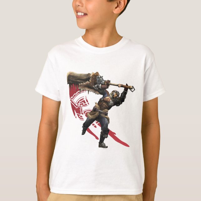 Male Hunter with great sword & hunter's armour T-Shirt (Front)