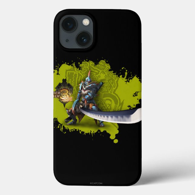 Male hunter with long sword & lagiacrus armour 2 Case-Mate iPhone case (Back)