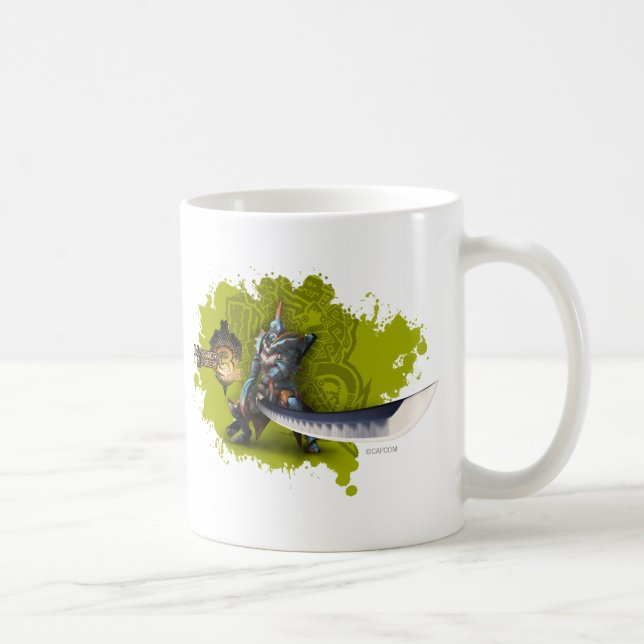 Male hunter with long sword & lagiacrus armour coffee mug (Right)