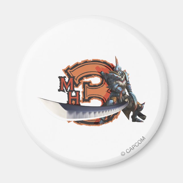 Male hunter with long sword & lagiacrus armour magnet (Front)