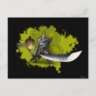 Male hunter with long sword & lagiacrus armour postcard