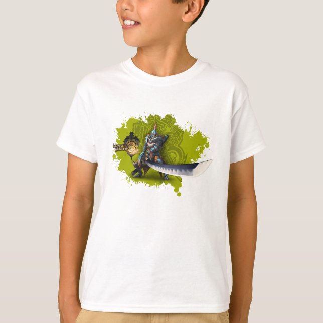Male hunter with long sword & lagiacrus armour T-Shirt (Front)