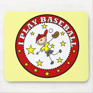 Male I Play Baseball Mousepad