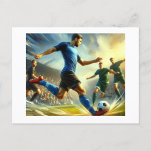 Male Kicking the Soccer Ball,  Postcard