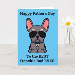 Male Lilac Tan French Bulldog Father's Day Card