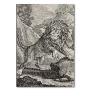 Male Lion in Serengeti National Park, Tanzania Table Number