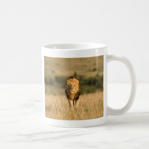 Male Lion Walking Coffee Mug