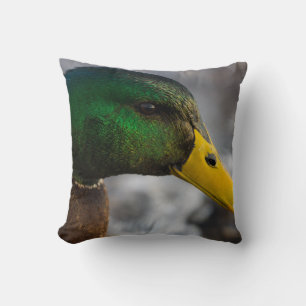 Male Mallard Portrait Throw Pillow
