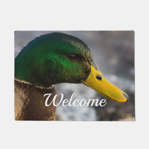 Male Mallard Portrait Welcome Doormat