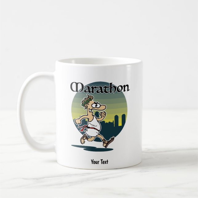Male Marathon Runner Coffee Mug (Left)