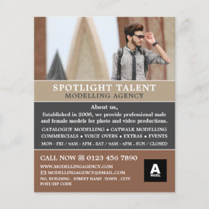 Male Model, Modelling Agency, Model Agent Flyer