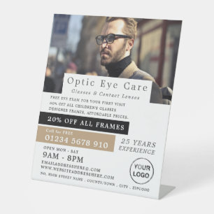Male Model, Optician, Technical Practitioner Pedestal Sign
