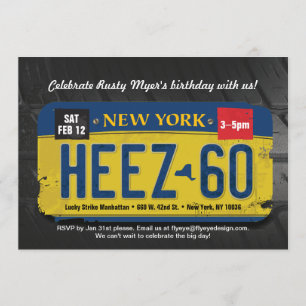 Male New York's 60th Birthday Invitation