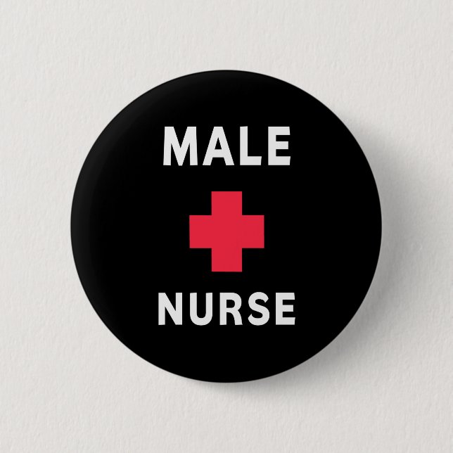 Male Nurse 2 Inch Round Button (Front)