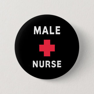 Male Nurse 2 Inch Round Button