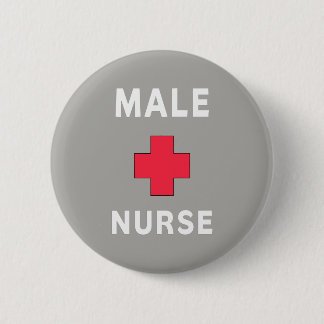 Male Nurse 2 Inch Round Button