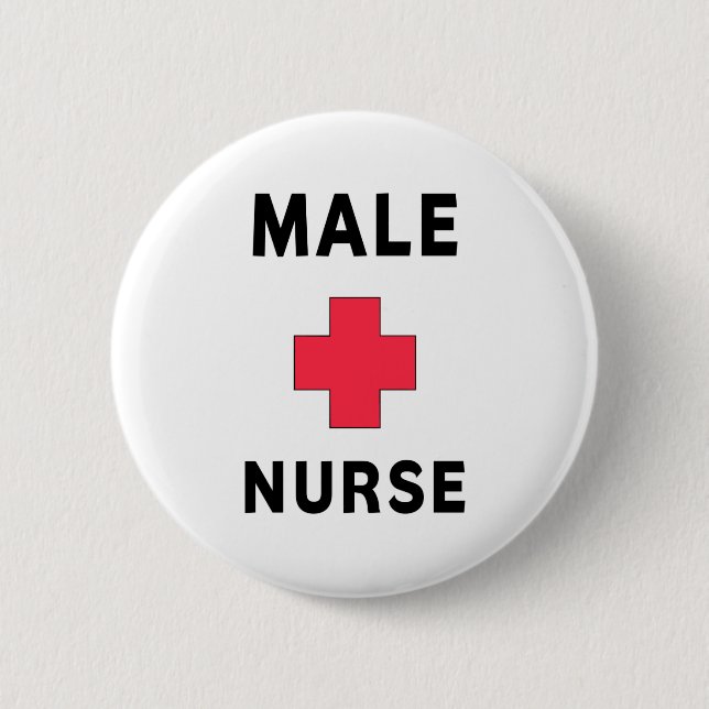 Male Nurse 2 Inch Round Button (Front)