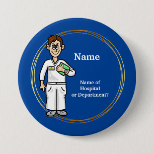 Male Nurse Customize Button