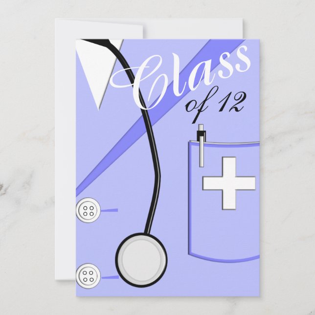 Male Nurse Graduation Party Invitations 2012 (Front)