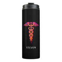 Male Nurse Medical Caduceus Colourful Black Name