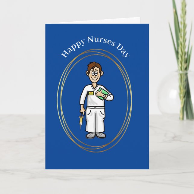 Male Nurse Nurses Day Card (Front)