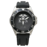 Male Nurse RN Monogram Second Hand Black